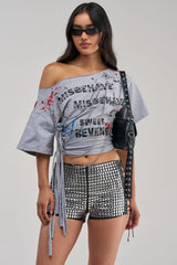SWEET REVENGE CHAIN DETAIL TEE