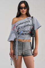 SWEET REVENGE CHAIN DETAIL TEE