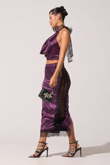 GOLDEN GIRL SATIN MAXI SKIRT