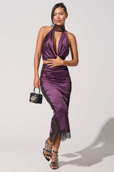 GOLDEN GIRL SATIN MAXI SKIRT