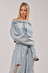 CAMILLE DENIM BLOUSE