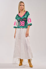 FIX YOUR GAME JERSEY MAXI DRESS