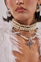 LAYERED UP CROSS NECKLACE