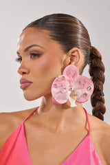 PIERCED ORCHID EARRING