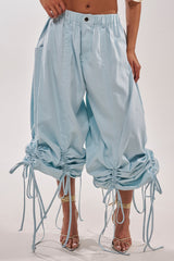 DRAMA RUCHED JOGGER IN BLUE