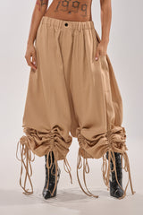 DRAMA RUCHED JOGGER IN KHAKI