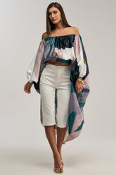BE WITH ME BLOUSE IN GREEN MULTI