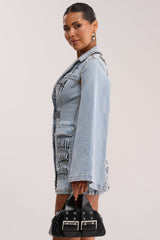 MARK MY WORDS GRAPHIC STUDDED CAPE DRESS