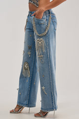 THE BEST ONE YET RELAXED FIT BLING DENIM JEANS