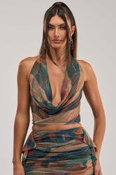 DROP IT LOW COWL NECK BLOUSE