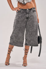 BREAK UP WITH HIM DENIM SHORTS IN DARK WASH
