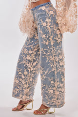 FLY AWAY WITH ME FLORAL DENIM