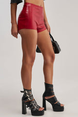 WONT LET IT GO FAUX LEATHER SHORT