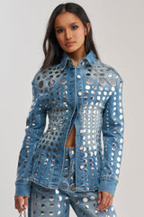 STUDS EVERYWHERE BUTTON DOWN