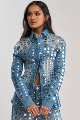 STUDS EVERYWHERE BUTTON DOWN