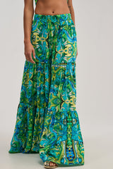 INTO THE GARDEN PALAZZO PANT IN GREEN MULTI