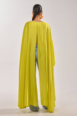 SO CHIC CAPE BLOUSE IN YELLOW