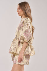 PORCELAIN DOLL BROCADE TOP