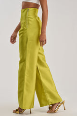 BY MY SIDE TROUSER IN CHARTREUSE