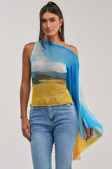 PICTURESQUE LONG SLEEVE MESH TOP