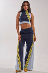 HEADS UP DENIM WIDE LEG JOGGER IN NAVY