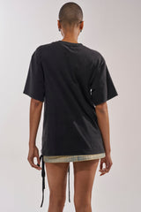 LACED UP MINERAL WASH T-SHIRT