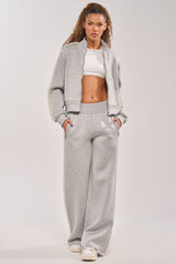 PEARL GIRL WIDE LEG JOGGER IN GREY