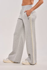 PEARL GIRL WIDE LEG JOGGER IN GREY