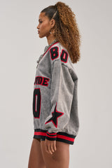 IN MY OWN WORLD DENIM SWEATSHIRT