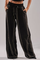 ASHLEY STUDDED WIDE LEG JOGGER