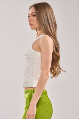 PARTY GIRL RHINESTONE TANK