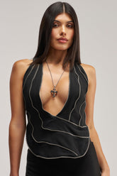 JAHNI PU OPEN BACK TOP