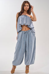 PUMPED UP DENIM BALLOON PANT