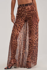 MOONLIGHT TIGER PALAZZO PANTS