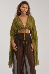 FORBIDDEN FOREST CHIFFON BLOUSE