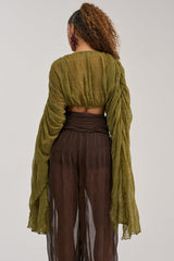 FORBIDDEN FOREST CHIFFON BLOUSE