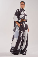 NOIR GODDESS COLLARED CAPE TOP