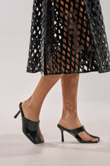 AZALEA WANG JONENE BLACK STILETTO MULE