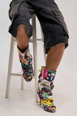 AZALEA WANG JONICE MULTI OPEN TOE BOOTIE