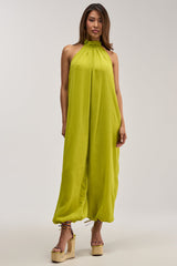 PLUS ONE CHIFFON JUMPSUIT IN CHARTRUESE