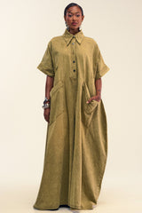 THE BEST OVERSIZED DENIM JUMPSUIT IN OLIVE