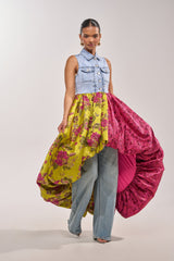 ON THE HIGH LOW DENIM VEST