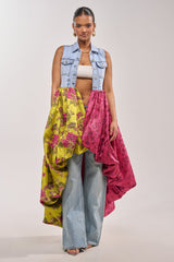 ON THE HIGH LOW DENIM VEST