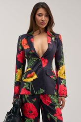 WILDFLOWER SATIN BLAZER