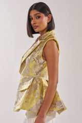 NAOMI BLAZER VEST IN BROCADE