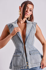 SCOUT DENIM BLAZER VEST