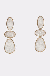 TRIPLE DROP EARRINGS IN WHITE
