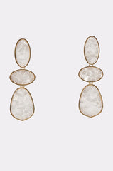 TRIPLE DROP EARRINGS IN WHITE