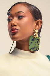 CAMO CRUSH RESIN EARRINGS
