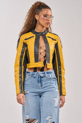 ON YOUR MARKS RACER MOTO IN YELLOW MULTI